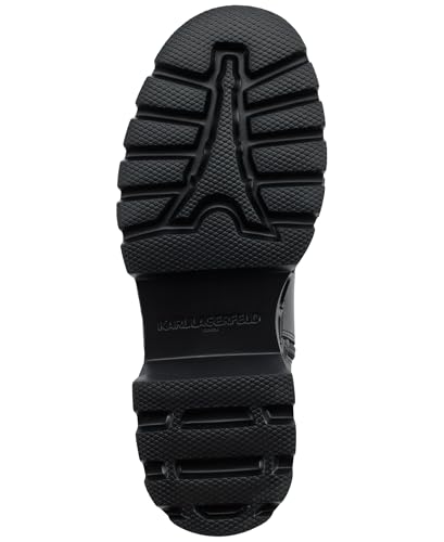 KARL LAGERFELD Women's Latisha Lug Sole Chelsea Boot with Pins Combat3