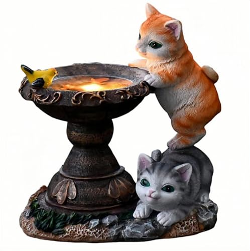 Haiyunhome ガーデンライト ソーラー置物 うさぎ 猫 ねこ ソーラーライト LEDライト 屋外 防水 樹脂 置物ライト かわいい プレゼント 庭 デコレーション ガーデン 芝生 飾り 四季適用 自動点灯 自動消灯 童話 庭 飾り 屋外 アウトドア