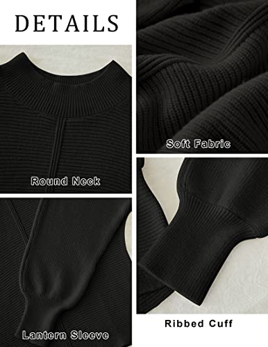 Image of TECREW Women's Batwing Long Sleeve Crew Neck Pullover Sweater Soft Ribbed Knit Sweater Top