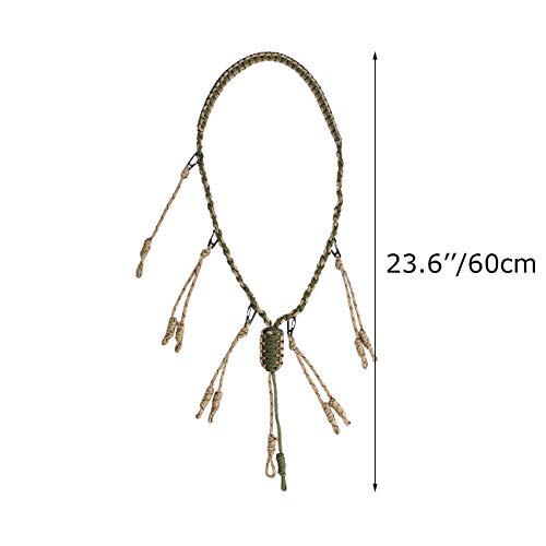 Yolyoo Duck Call Lanyard With Removable Drops 550 Paracord Hand Braided Secures 5 Calls Military Grade Adjustable Loops For Hunting Goose,Varmint, Predator, Deer Or Duck Calls #TOP5