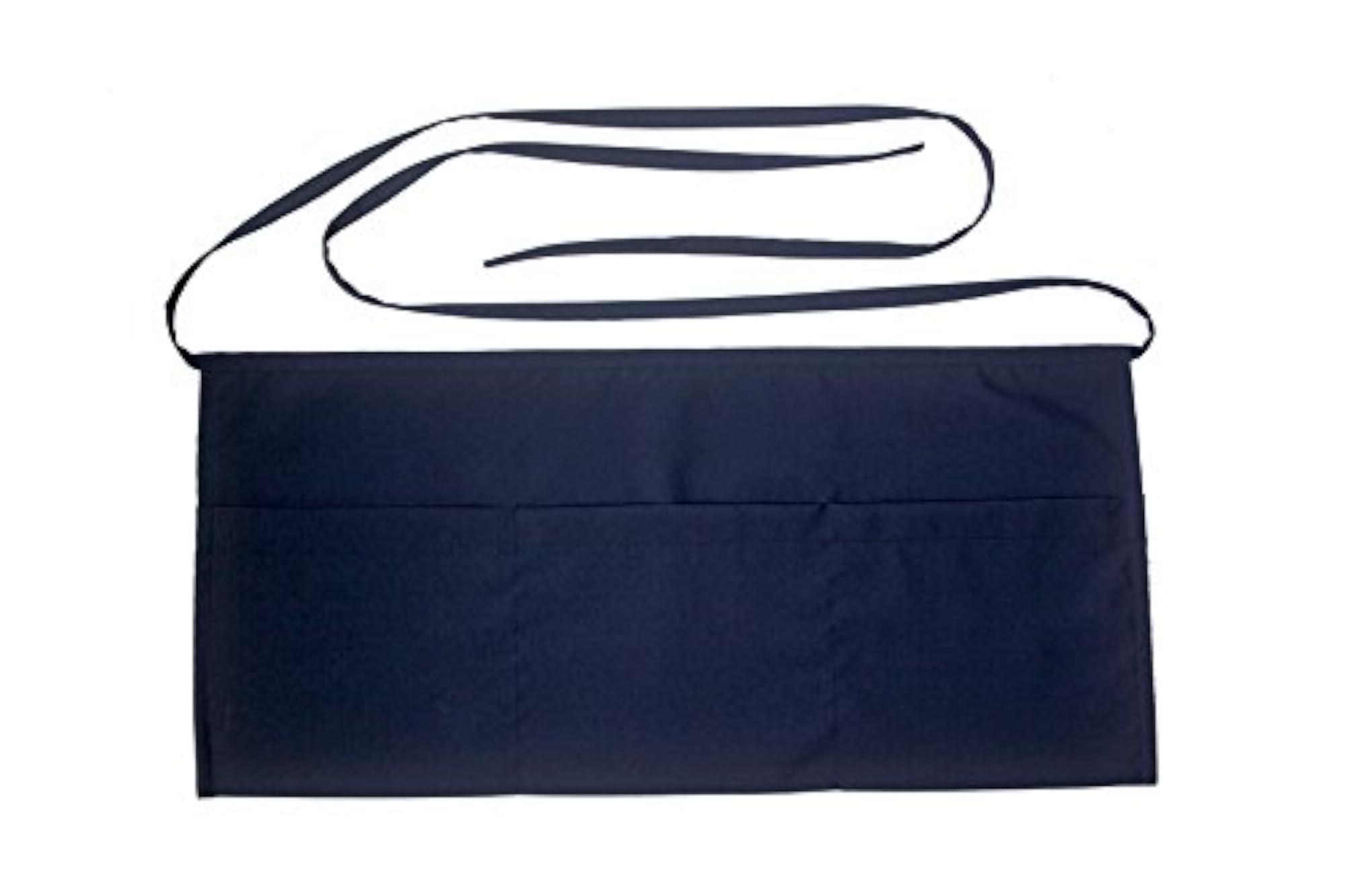 Navy Waist Server Apron with 3 Big Pockets