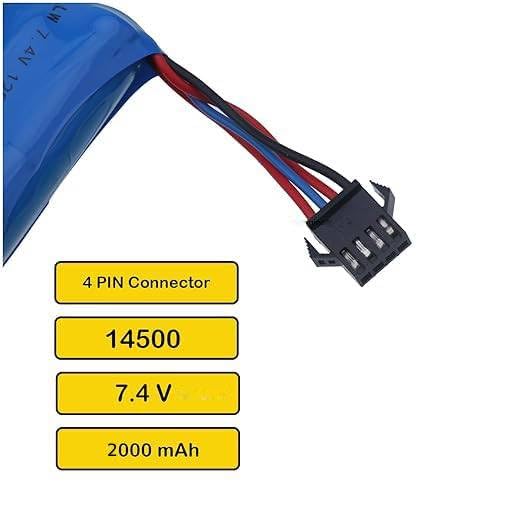Image of 7.4V Lipo Battery 1200mah SM-4 PIN Plug Universal Compatible RC Car,Plane,Tank,Boat,JCB,Robbot,Shotting Bubble Gun and All Remote Control Toys