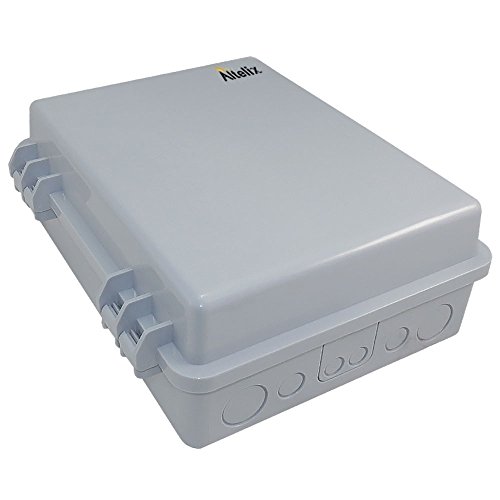 Altelix Polycarbonate + Abs Nema Enclosure 14X11X5 (12" X 8" X 4" Inside Space) Weatherproof Tamper Resistant Nema Box With Aluminum Equipment Mounting Plate #TOP3
