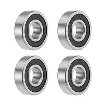 uxcell 6200/12-2RS Deep Groove Ball Bearings 12mm x 30mm x 9mm Double Sealed Chrome Steel P0(ABEC1) 4pcs