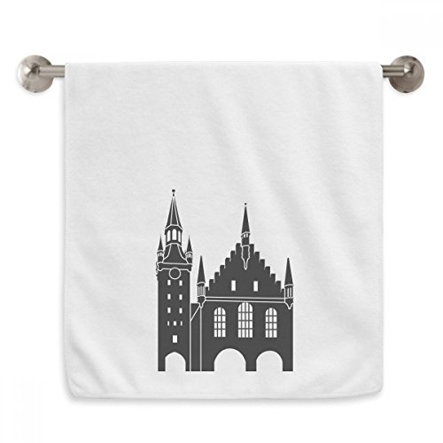 Serviettes moelleuses Cathédrale de Cologne 33x74 cm en blanc