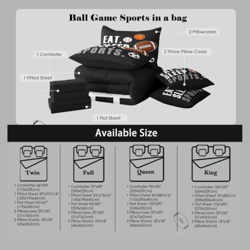 Image of Feelyou Sports Comforter Set Full Size Kids Boys Girls