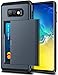 SAMONPOW Case for Galaxy S10e Case Hybrid Dual Layer Protective Shell Galaxy S10e Wallet Case Hard PC Soft TPU Bumper Credit Card Slot Cover for 2019 Samsung Galaxy S10e 5.8"- Dark Blue