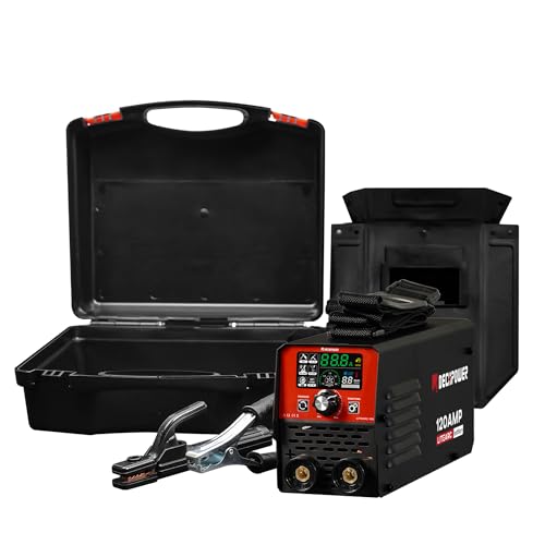 Decapower mini estación de soldadura MMA, 120A equipo máquina de soldadura por arco, inversor MMA Soldadura Electrodo Soldadura Portátil para uso familiar (LITEARC 120)