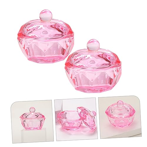 Set 4 Dappen Dish de Vidrio para Manicura con Tapa miniatura 7