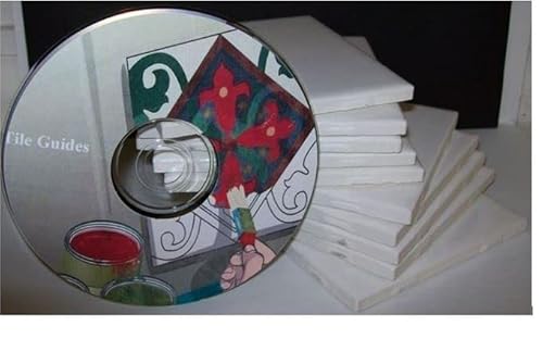 Glossy White Ceramic Tiles 4 1/4" By 4 1/4" Set Of 10 With 25 Page Full Color How To Decorate Tile Guide #TOP1