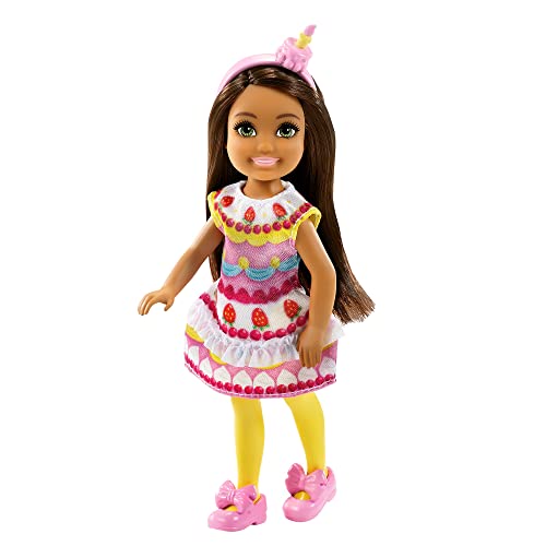 Barbie Club Chelsea Dress-Up Doll (6-Inch Brunette) In Cake Costume With Pet And Accessories, For 3 To 7 Year Olds #TOP1