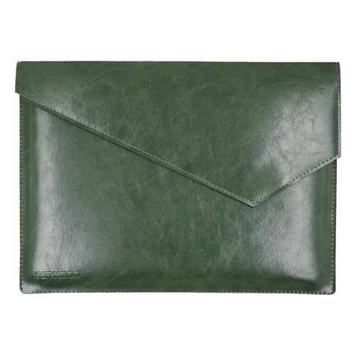 Funda de cuero PU para laptop 15.3 pulgadas verde miniatura 1