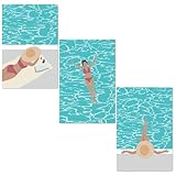 Idée cadeau originale 3 affiches été, baigneuse, poster piscine, décoration murale