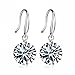 Merdia 925 Sterling Silver Earings Dangle Shiny Cubic Zirconia Studs Hypoallergenic for Girls for Women