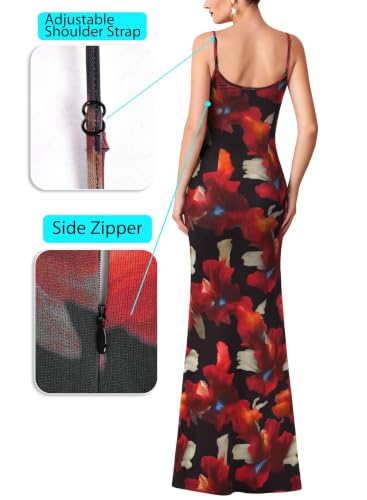 Image of VFSHOW Womens Sexy Spaghetti Strap Formal Prom Evening Gala Long Maxi Dress