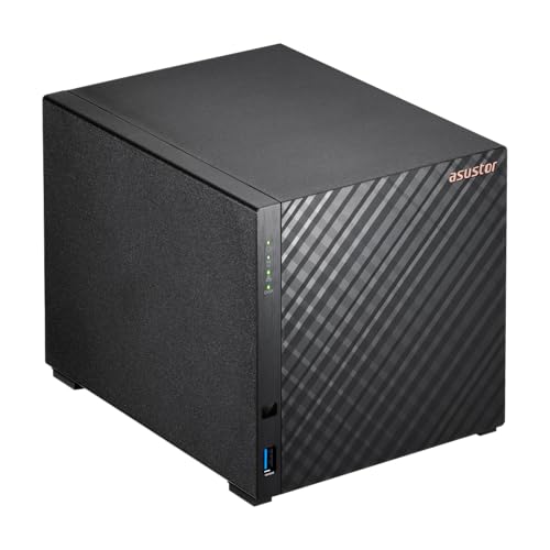 Image of Asustor Drivestor 4 Gen 2 AS1204T, 4 Bay NAS, Quad-Core 1.7GHz CPU, 2.5GbE Port, 1GB DDR4, 3 USB 3.0, Best Budget Home Cloud, Small Office Backup, 4K Media Center, Network Attached Storage (Diskless)