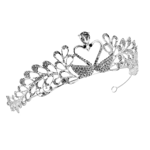 Corona de pelo de princesa vintage y diadema nupcial con brillantes para boda