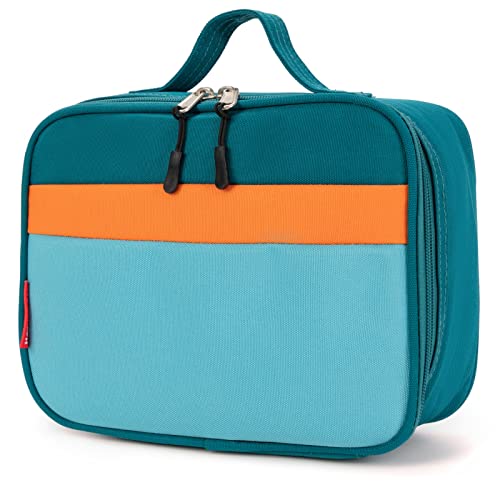 Image of HawLander Insulated Kids Lunch Box Bag for Boys and Girls, Standard Size for School (Blue Green)
