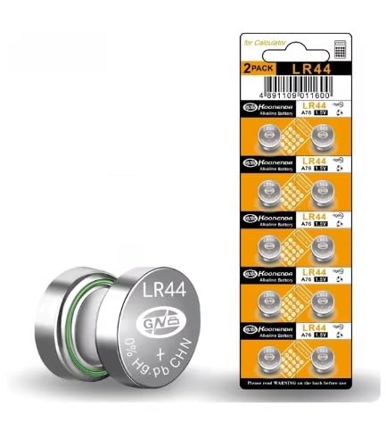 Lot de 20 Piles Boutons LR44/A76, alcalines, 1.55V, Haute densité énergétique, Faible autodécharge, résistance à Haute et Basse température