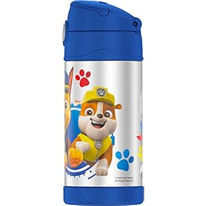 THERMOS-FUNTAINER-12-Ounce-Stainless-Steel-Vacuum-Insulated-Kids-Straw-Bottle-Paw-Patrol