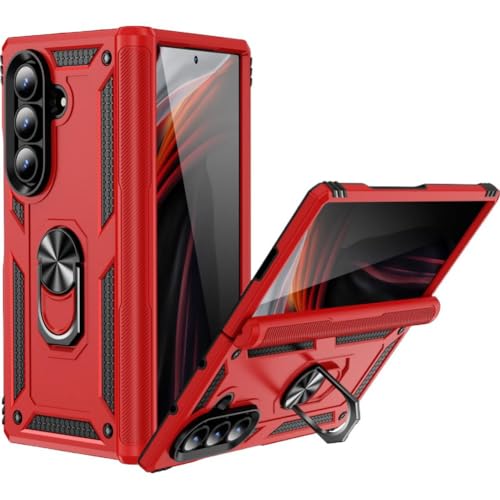 Galaxy Z Fold7/Flip7�p�~���^���[�ϏՌ��P�[�X�A�z���_�[�L�b�N�X�^���h360°��]�A���h�~�J�o�[C3X9