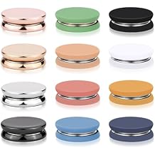 12pcs Hijab Magnetic Pins, Strong Hijab Magnets Multi-Purpose Clothes Colorful Magnetic Scarf Clasp Pinless Brooch Hijab Pins Buttons for Women Clothing Dress Scarves Matte+Plating