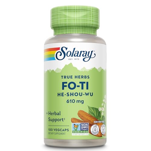 Image of SOLARAY Fo-Ti Capsules - Chinese Herbal Supplement for Men & Women, Support for Herbal Wellness, Vegan, Non GMO, & Lab Verified, 610 mg - 100 Servings, 100 Veg Caps