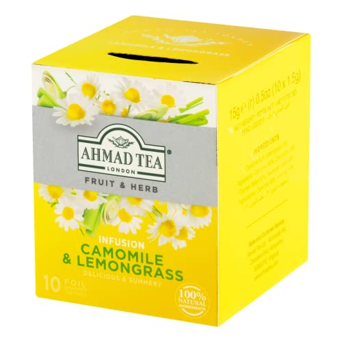 Ahmad Tea London Chá Misto De Camomila E Capim-Limão Fruit & Herb Caixa 15G 10 Unidades De 1 5G Cada