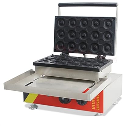 cgoldenwall 15 Stück Commercial Donuts Waffelautomat Elektrische Waffel Maschine no-stick Belgische Waffel Baker (Donut) 110 V/220 V CE Zertifizierung – Bild 6
