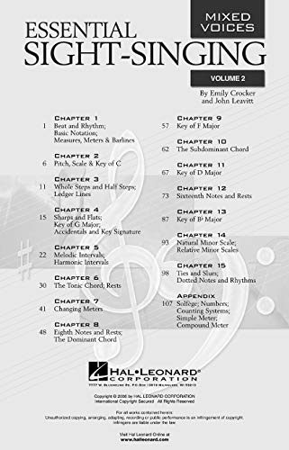 Essential Sight-Singing: Mixed Voices Volume 2