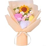 Floweringbeter Sonnenblumenstrauß hergestellt durch traditionelle Handhäkelmethoden für unverwechselbare visuelle Textur und organisches Gefühl (AA)