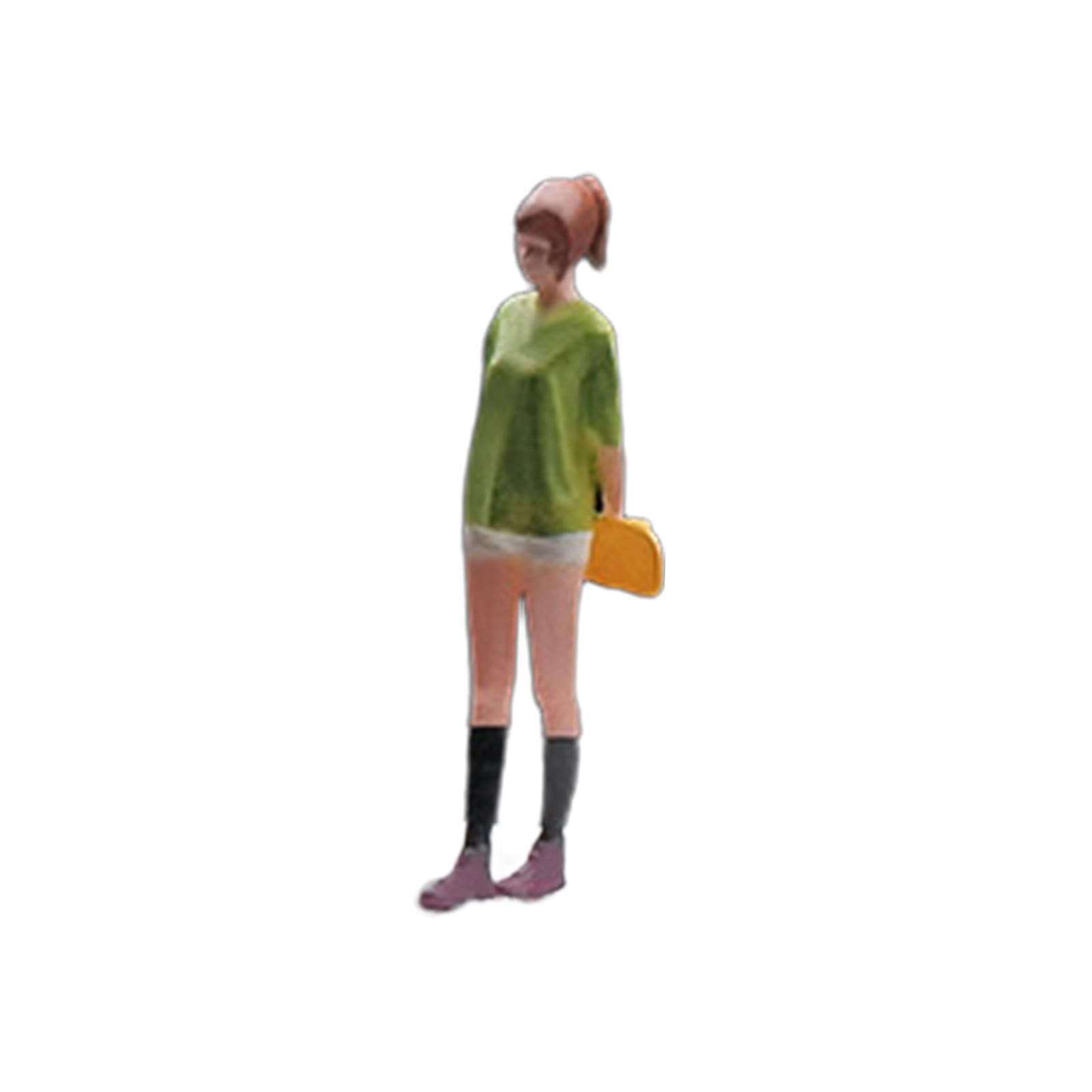 TWISAXC Durable Resin People Figurines 1/64 Scale For Model Train Parks And Miniature Scene Decoration Miniature Dollhouse Decoration Realistic Resin Delicate Handpainted People