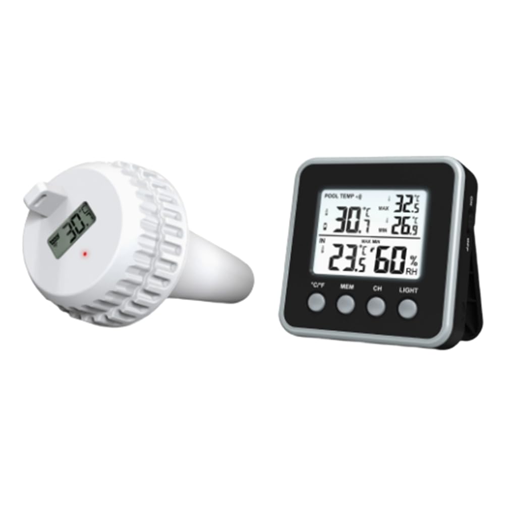 Hndhbfgrt Floating Aquarium Water Thermometer Digital Wireles LCD Display Pool Thermometer for Fish Pond