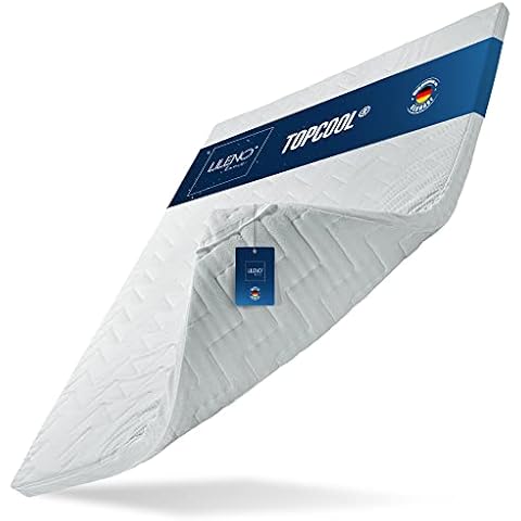 LILENO HOME TopCool® Mattress Topper 140 x 200 cm Viscoelastic Memory Foam Mattress Topper (Thickness 8 cm) Suitable for Cold Foam Mattresses and Box Spring Bed 140 x 200 cm Mattress Topper Cover