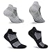 FARCHAT Calcetines Cortos Hombre 43-46 Tobilleros Deporte Calcetines Mujer Negro Gris Algodon Unisexo Calcetín 10 Pares