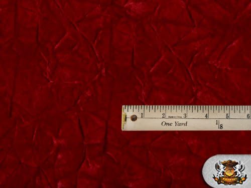Miniatura 2 de Tela de tapicería roja triturada de terciopelo de The Yard