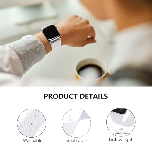 Image of 4 Pack Stretchy Solo Loop Compatible with Apple Watch Bands 38mm 40mm 41mm 42mm 44mm 45mm 46mm 49mm Women Men, Sport Nylon Elastic Straps Wristbands for iWatch Series 11 10 9 8 7 6 5 4 11 Ultra /SE 3 2