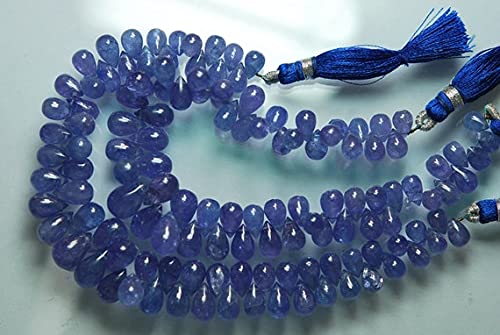 Perles tanzanite bleue gouttes briolettes 13.5-8mm pour la fabrication de bijoux faits main