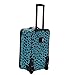 Rockland Fashion Softside Upright Luggage Set,Expandable,Telescopic Handle,Wheel, Blue Leopard, 2-Piece (14/19)