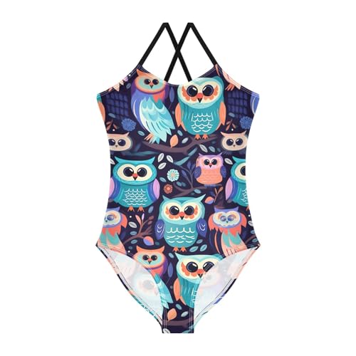 Owl Girls One Piece Swimsuit Beach Swimwear 20856973