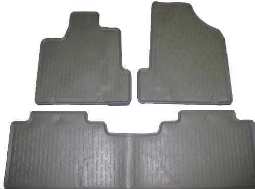 Honda Genuine OEM Ridgeline Rubber Floor Mats Set of 3 - Atlas Gray - 2009 2010 2011