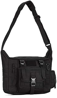 DETECH A4 14inch Waterproof Military Tactical Cross-body Laptop Bag,Camo Man's Messenger Bag, Molle Outdoor Travel Sling Shoulder Bag