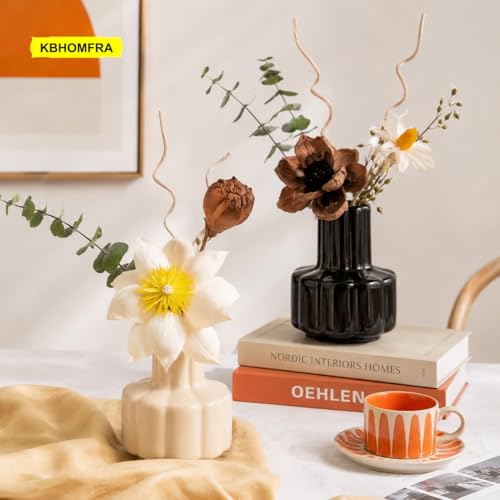 Difusor de Aroma Seda con Flor Secas y Vaso Cerámico 60ml miniatura 6