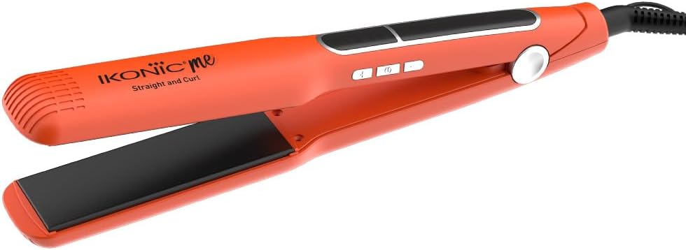 IKONIC2 in 1 Straight n Curl Wide Hair Straightener (Wide - Orange)