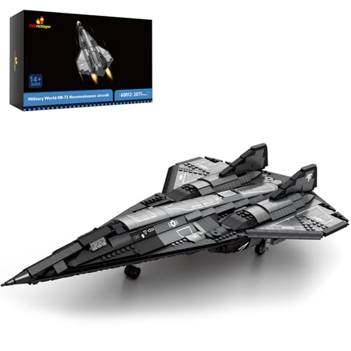 JMBricklayer Military Plane Building Blocks Set 60012, Cool SR-72 Eagle Reconnaissance Aircraft Building Toys Set, Collectible and Display Airplane Model, Ideal Gift for Adult Military Fans