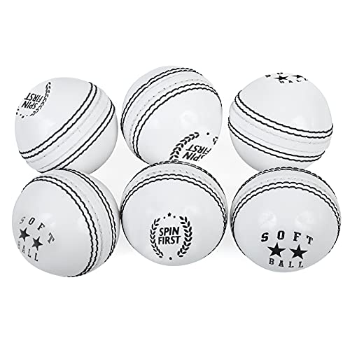 ADS SPORTS Bolas de cricket suaves para práctica y excelente entrenamiento y habilidades bolas de cricket para jugadores de todas las edades (blanco) Cover