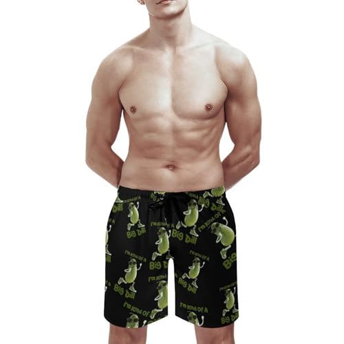 I'm Kind of A Big Dill Funny Pickle Men's Swim Trunks Soft Beach Shorts Summer Bathing Suit Swimwear with Pockets3