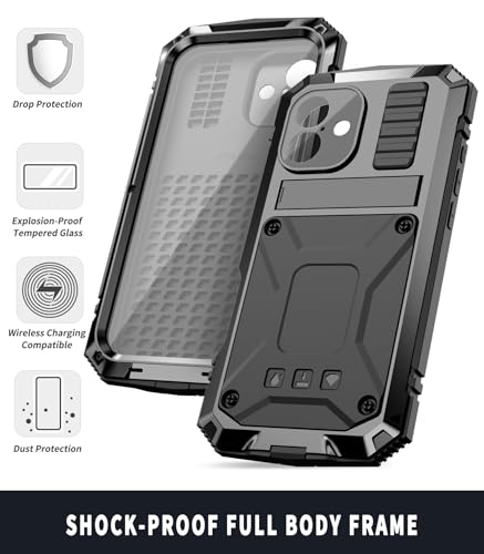 Coque métal iPhone 16 Plus blindée et robuste, finition noire de haute précision - 4