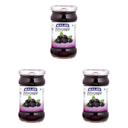 Image of Mala's, Zero Sugar Jamun Jam 350g, 1 count (Pack of 3)