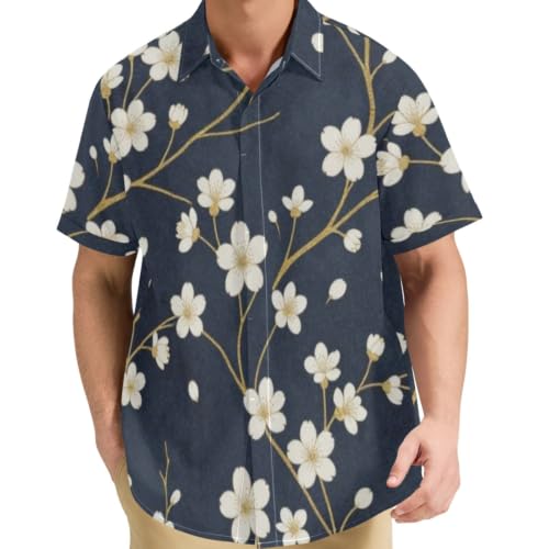 Chemise homme manches courtes thème océan pour fête en plein air